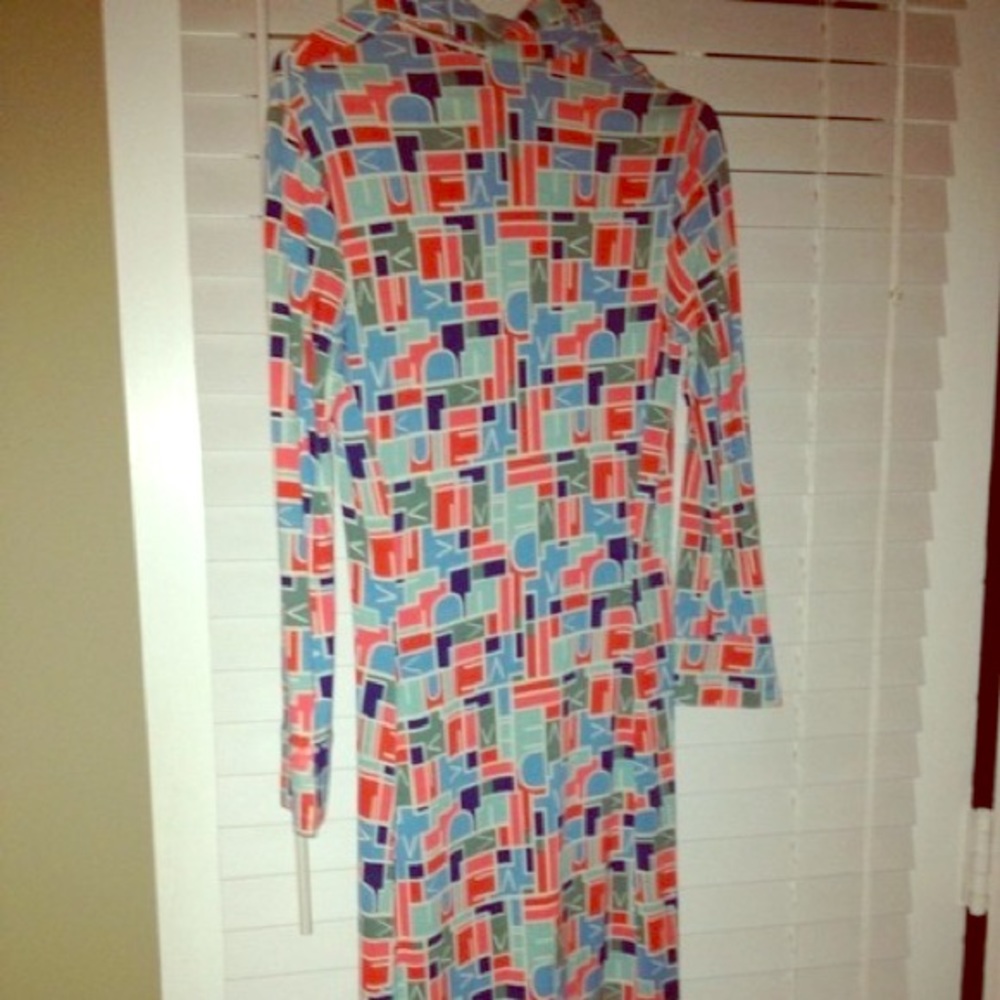 DVF collared silk dress